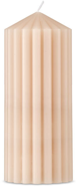 Räffla - Dekorationsljus, H 17 Ø 7 cm - Rosa
