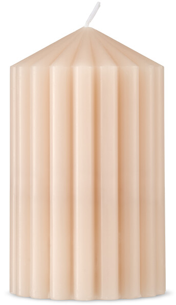 Räffla - Dekorationsljus, H 13 Ø 7 cm - Rosa