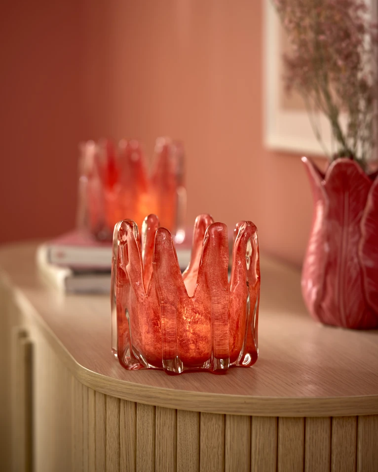 Krona, Ljuslykta, H 15 Ø 14 cm