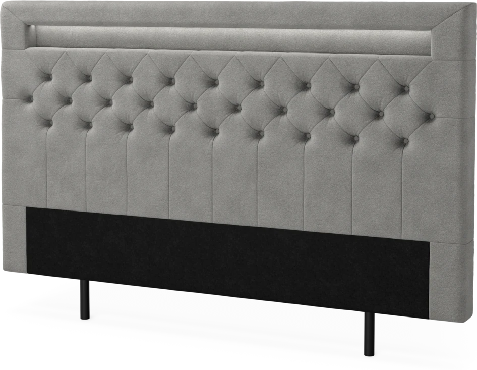 New York led - Sänggavel, 90-210 cm - Grå