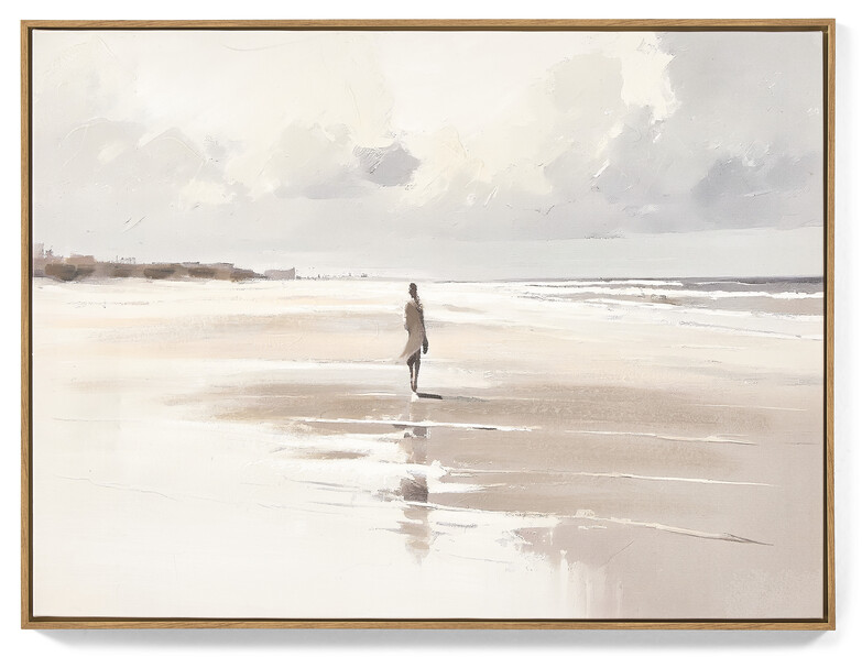 Beach - Tavla, 80x60 cm - Beige