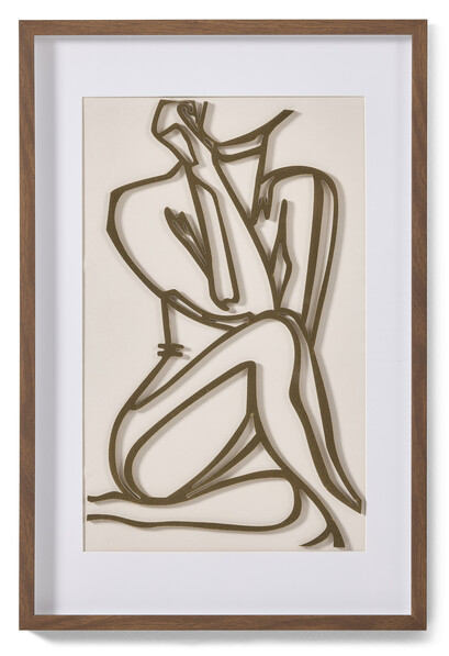 Lady 3D - Tavla, 60x40 cm - Brun