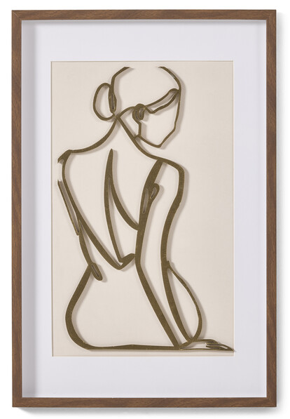 Lady II 3D - Tavla, 60x40 cm - Brun