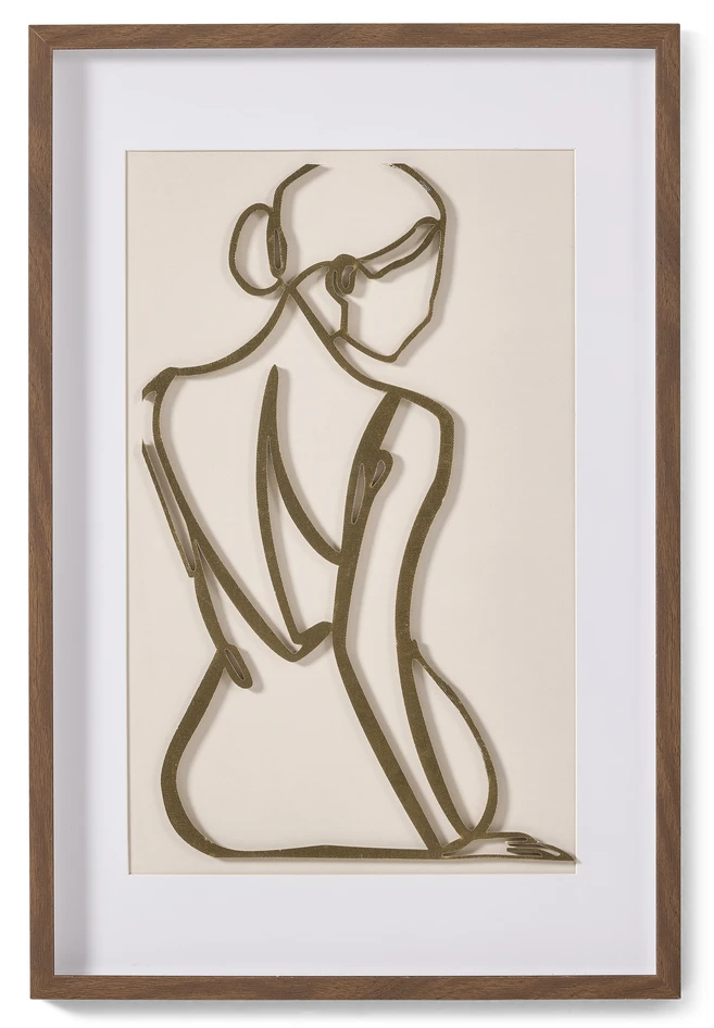 Lady II 3D - Tavla, 40x60 cm - Brun