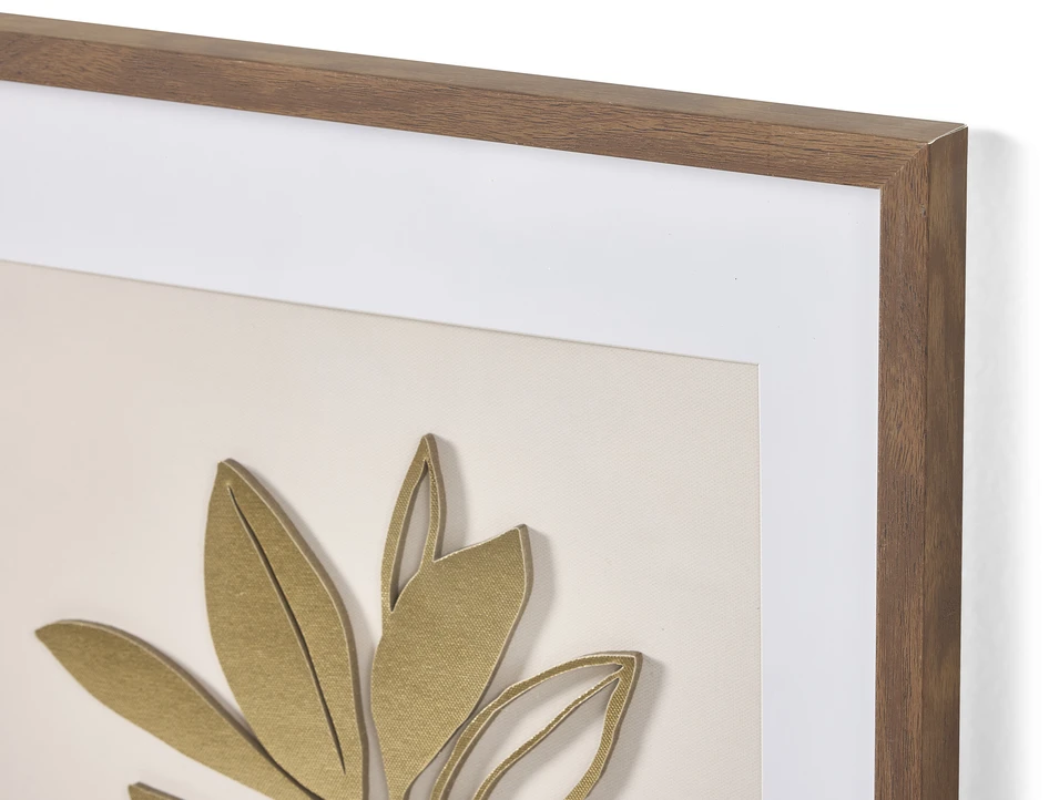 Leaf 3D - Tavla, 60x40 cm - Brun