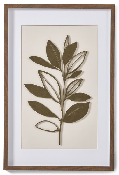 Leaf 3D - Tavla, 60x40 cm - Brun