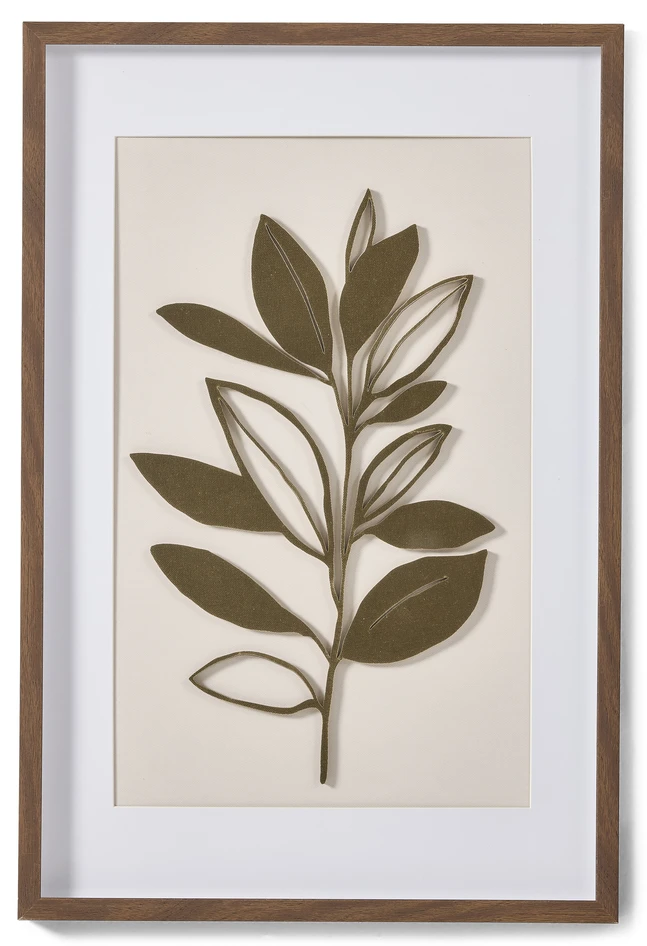 Leaf 3D - Tavla, 60x40 cm - Brun