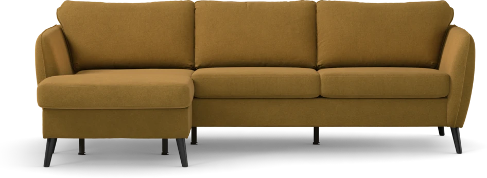 County - 3-sits soffa med flyttbar schäslong - Gul