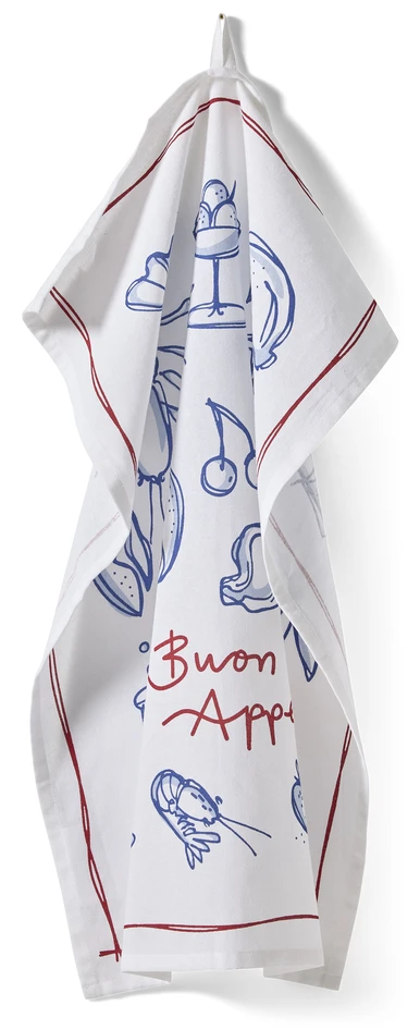 Buon Appetito - Kökshandduk, 50x70 cm - Flerfärgad