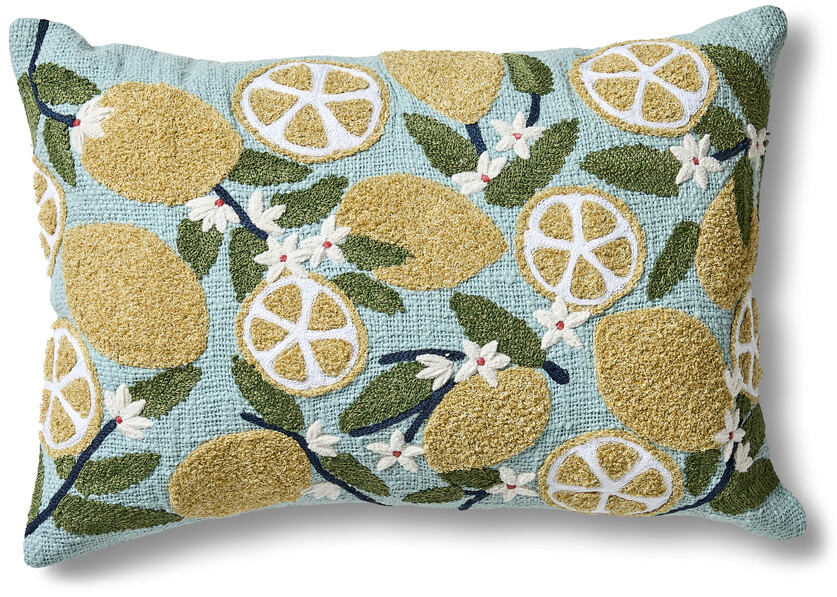 Lemon - Prydnadskudde, 35x50 cm  - Flerfärgad