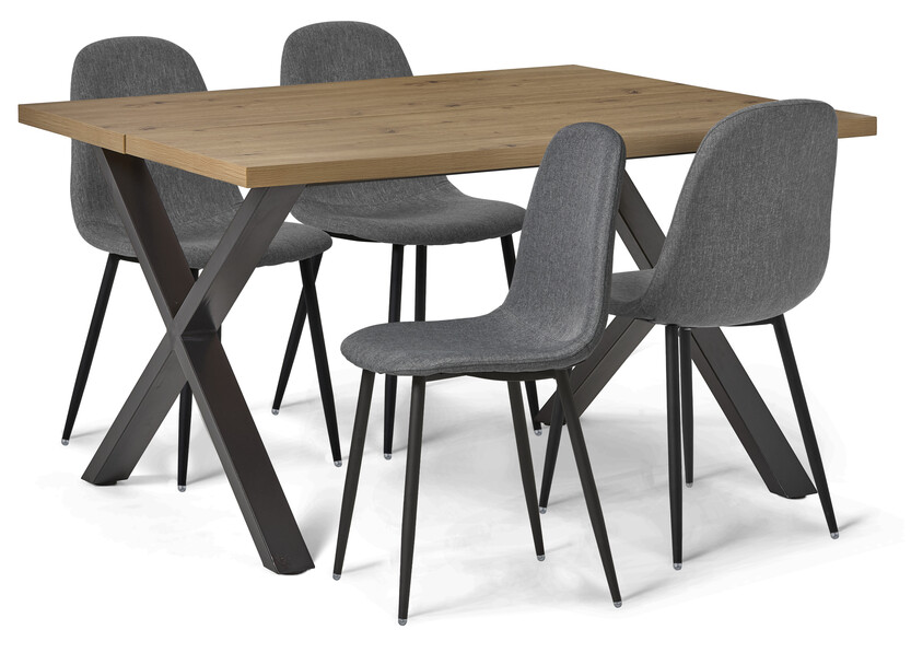 Veneto - Matgrupp med 4 stolar Tracy - Beige