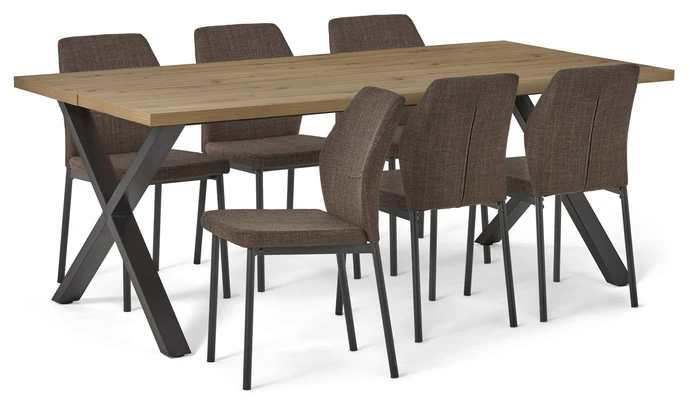 Veneto, Matgrupp med 6 stolar Delta