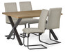 Veneto - Matgrupp med 4 stolar Jack - Beige