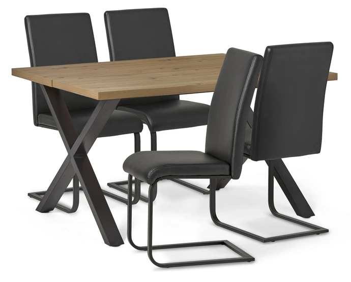 Veneto, Matgrupp med 4 stolar Jack