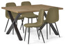 Veneto - Matgrupp med 4 stolar Tracy - Beige