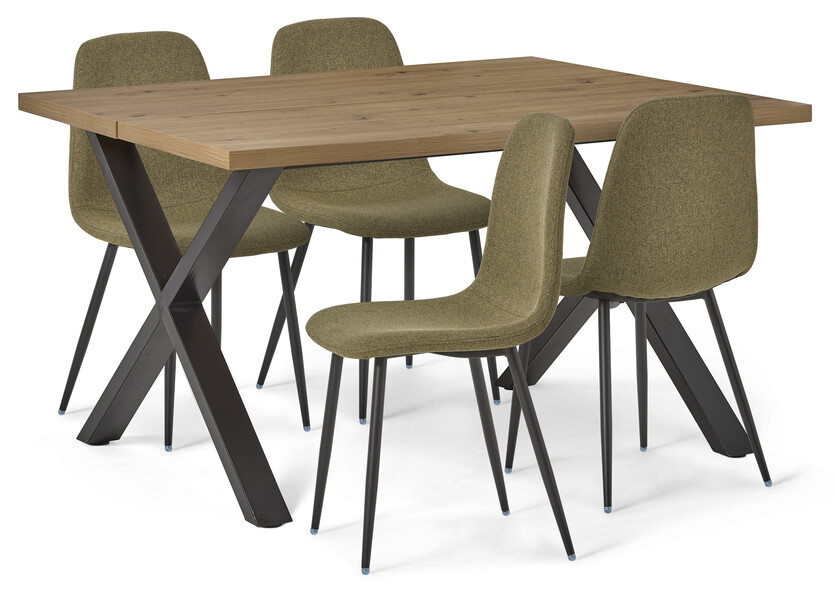 Veneto - Matgrupp med 4 stolar Tracy - Beige