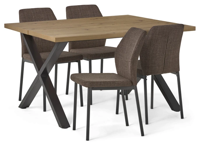 Veneto, Matgrupp med 4 stolar Delta