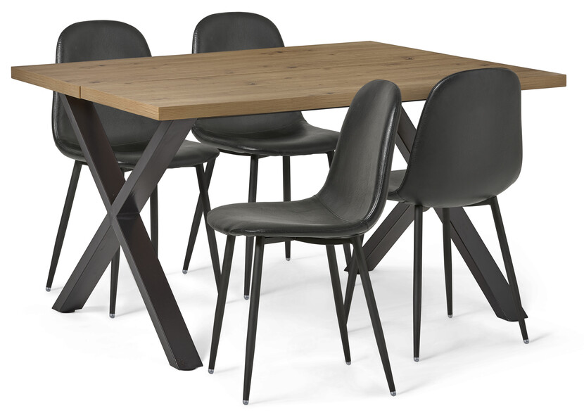 Veneto - Matgrupp med 4 stolar Tracy - Beige