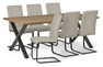 Veneto - Matgrupp med 6 stolar Jack - Beige
