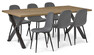 Veneto - Matgrupp med 6 stolar Tracy - Beige