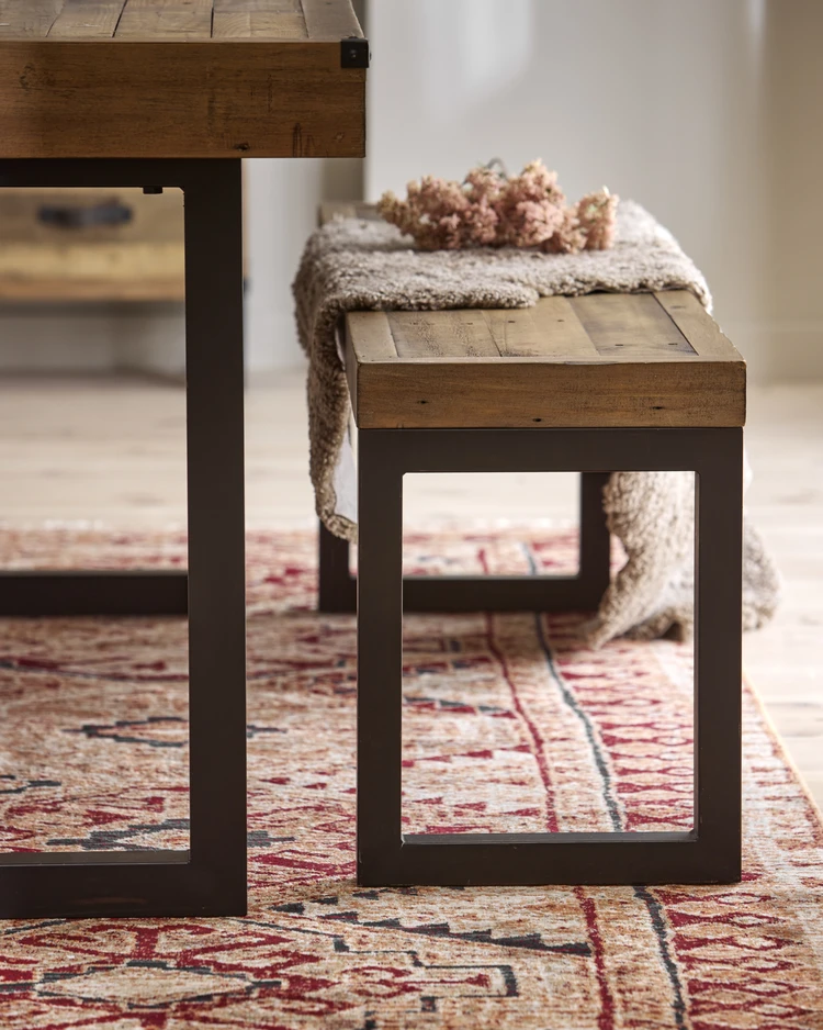 Woodenforge - Bänk till matbord,155x35x48 cm - inspiration