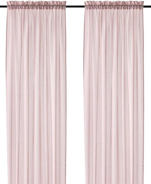 Cecilia - Gardin, 135x250 cm, 2-pack - Rosa