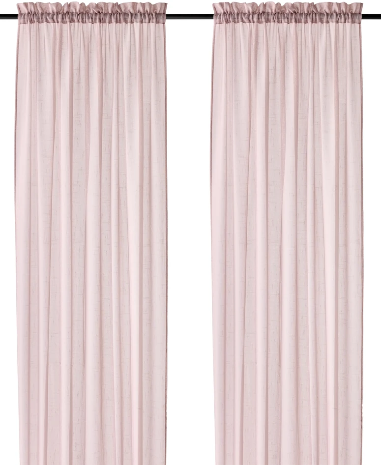 Cecilia - Gardin, 135x250 cm, 2-pack - Rosa