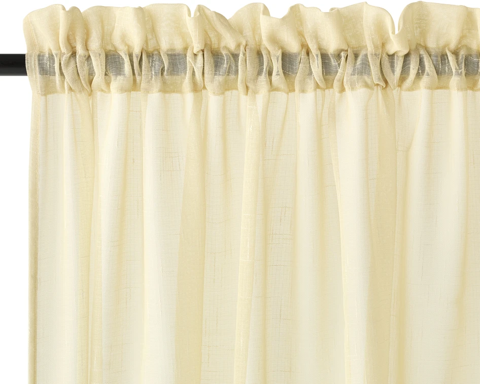 Cecilia - Gardin, 2-pack,135x250 cm - Gul