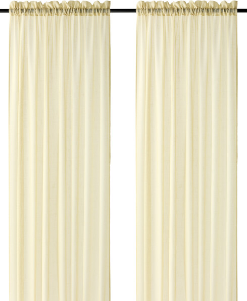 Cecilia - Gardin, 135x250 cm, 2-pack - Gul