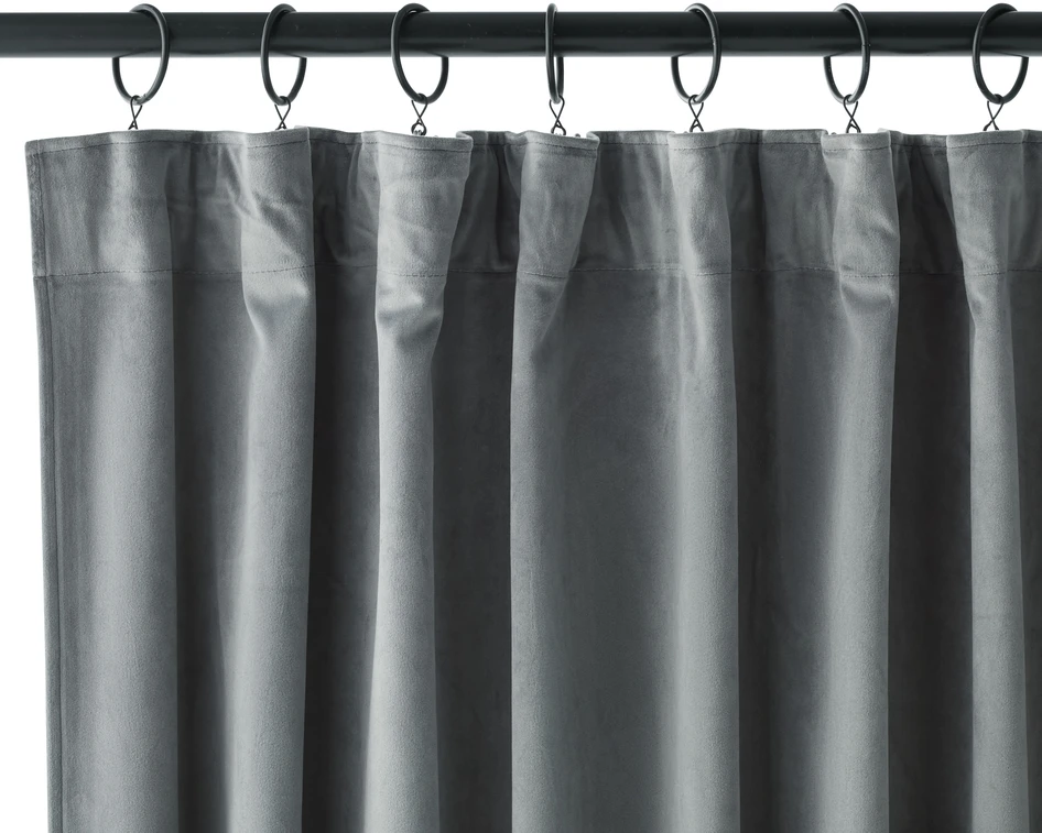 Velvet - Gardin, 140x250 cm, 2-pack - Grön