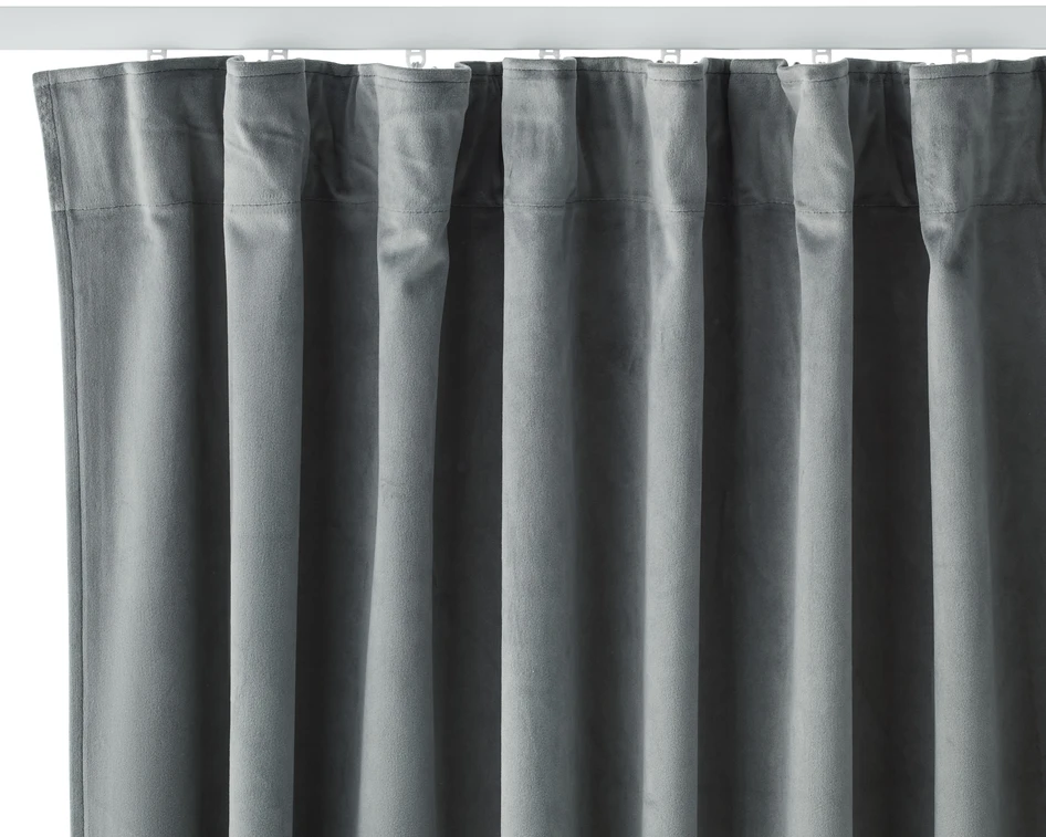 Velvet - Gardin, 140x250 cm, 2-pack - Grön