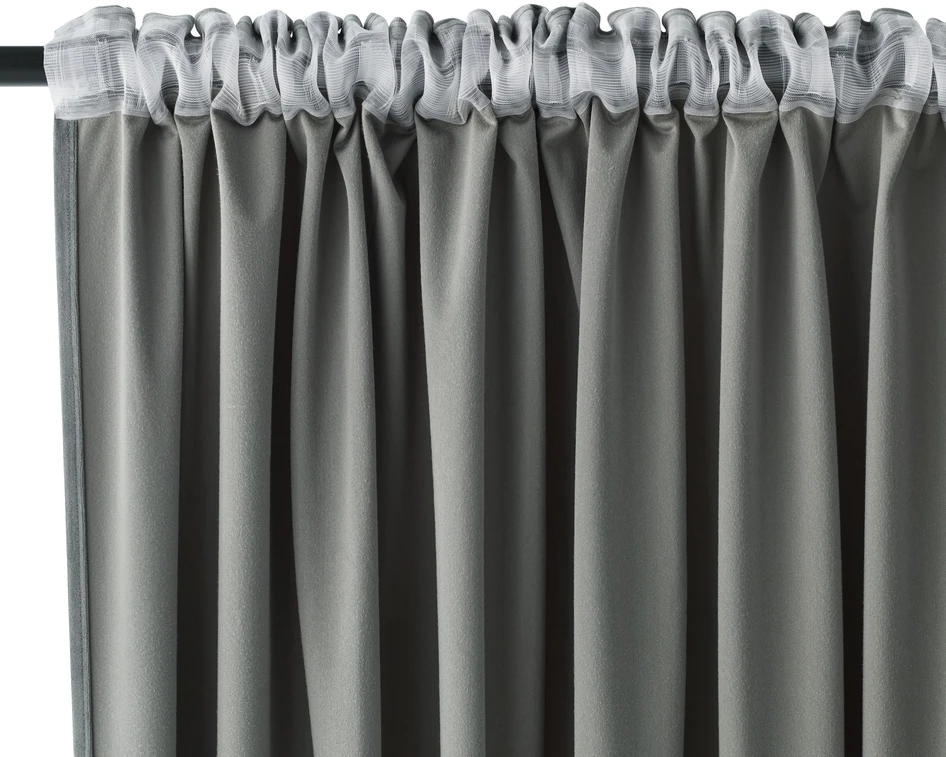 Velvet - Gardin, 140x250 cm, 2-pack - Grön
