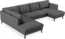 Madison Lux - 2-sits soffa med divan vänster och schäslong höger - Grå