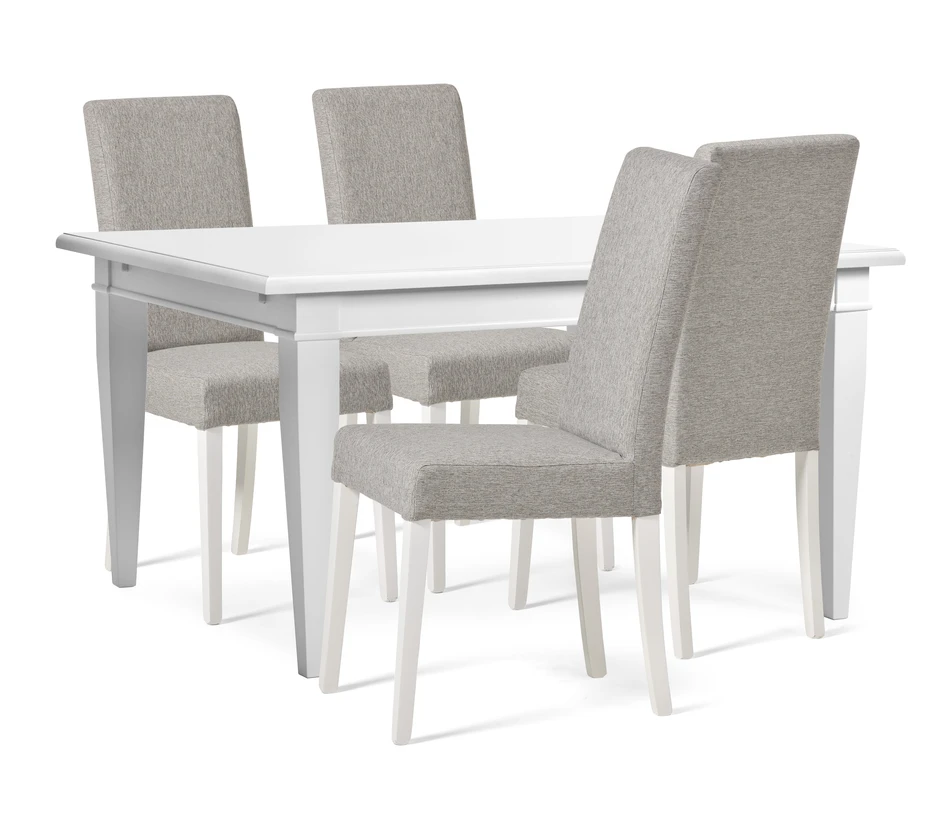 Wilma - Matgrupp med 4 stolar Ekenäs - Vit