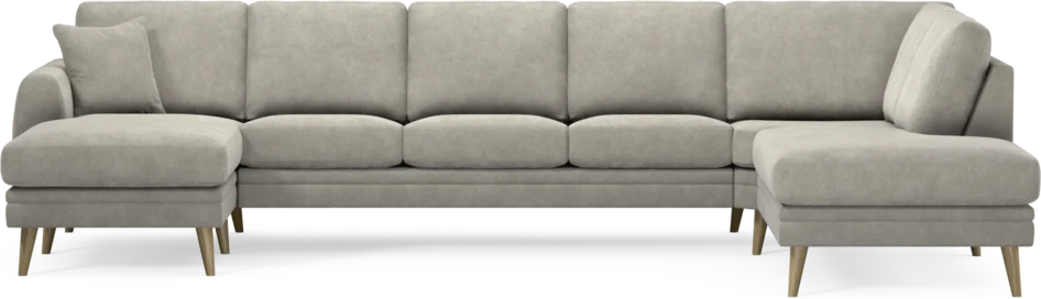 Eden - 3-sits soffa med schäslong vänster och divan höger - Grå