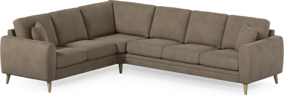 Eden - Hörnsoffa, 2+3-sits - Brun