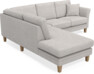 Eden - 2-sits soffa med divan - Grå
