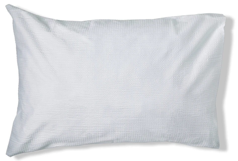 Beckie - Örngott till hotellkudde i bäckebölja, 70x100 cm - Vit