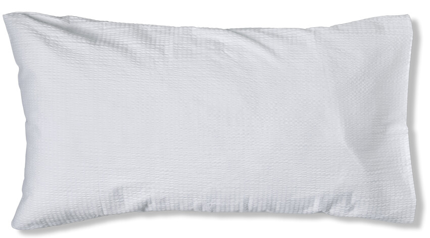 Beckie - Örngott till hotellkudde i bäckebölja, 50x90 cm - Vit