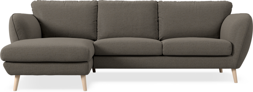 Madison Lux - 2-sits soffa med schäslong vänster - Brun