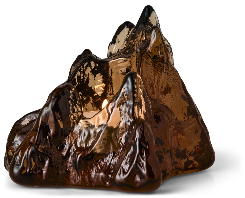 The Rock - Ljuslykta, H 9 cm - Orange