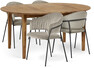 Ekerö - Matbord med 4 karmstolar Sharon - Beige