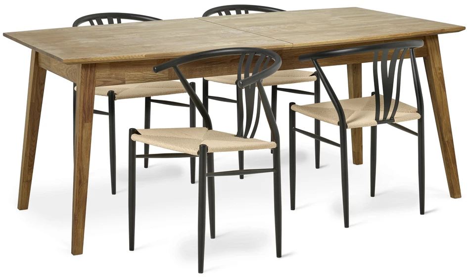 Ekerö - Matgrupp med 4 stolar Yngve - Beige