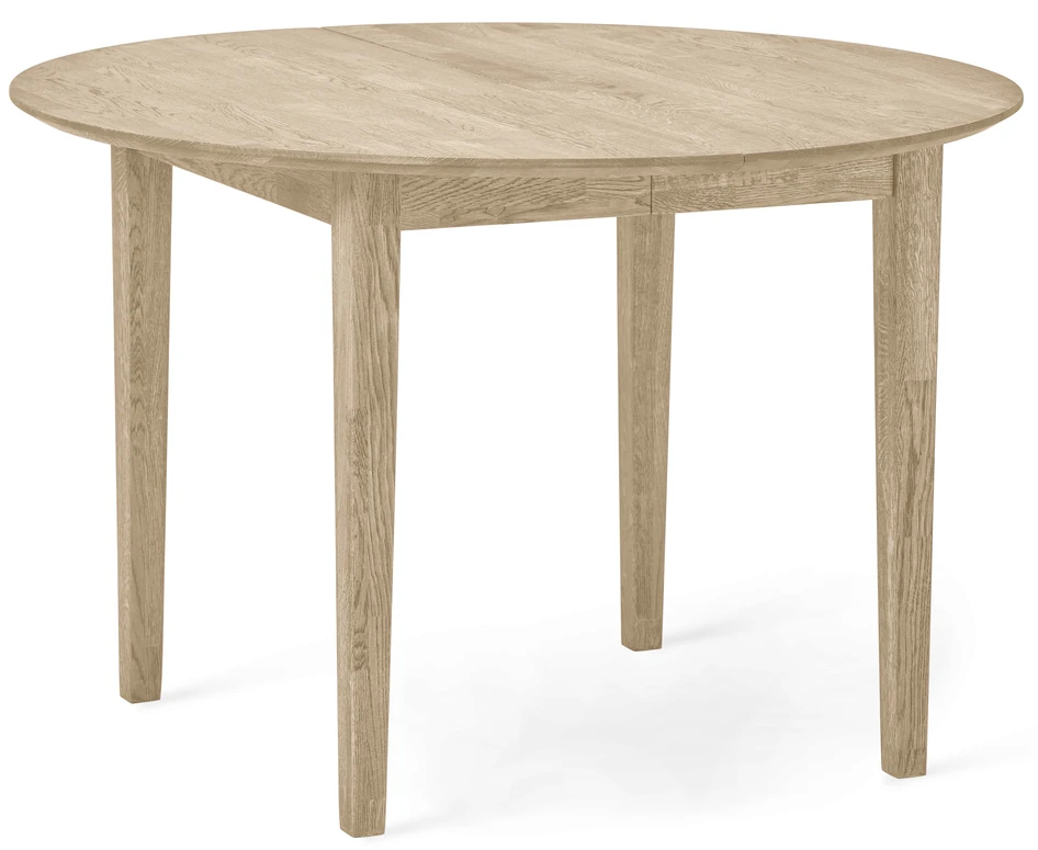 Ekerö - Matbord, Ø 115-157 cm - Vit