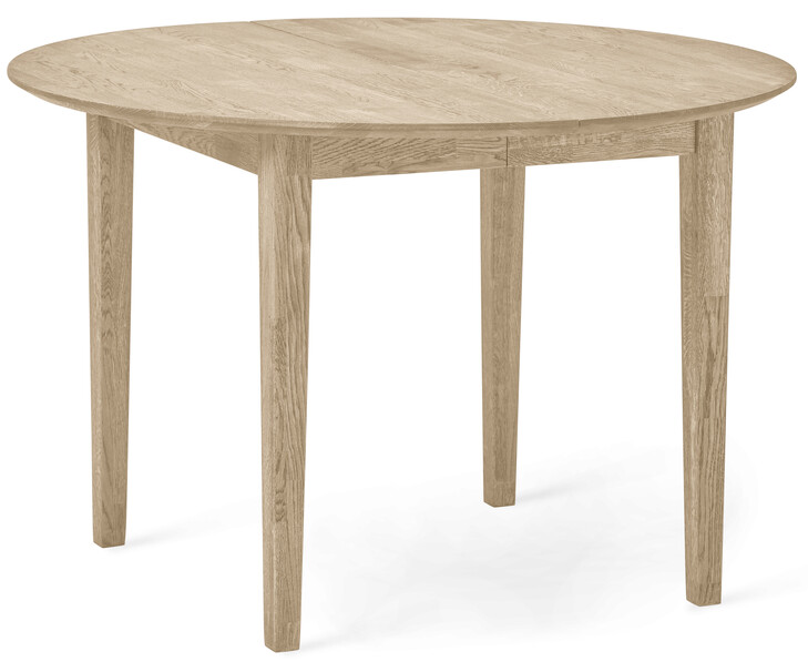 Ekerö - Matbord, Ø 115-157 cm - Vit