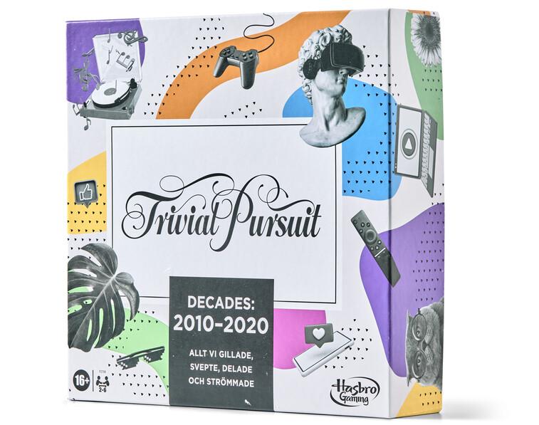 Trivial Pursuit - Brädspel, H 6,5 B 27 - Flerfärgad