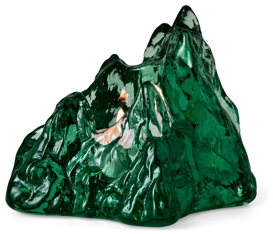 The Rock - Ljuslykta, H 9 cm - Grön
