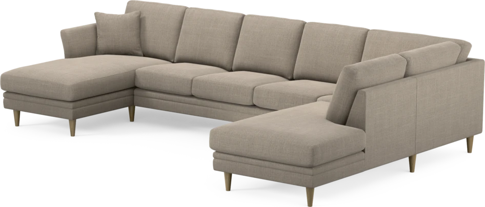 Eden - 3-sits soffa med schäslong vänster och divan höger - Beige