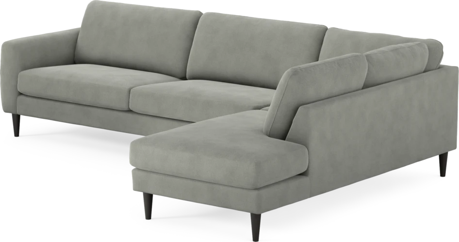 Bridge - 4-sits soffa med divan höger - Grå