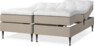 Delux Sense - Ställbar säng, dubbelsäng med bäddmadrass - Beige